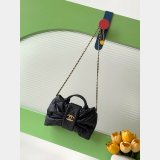 7 Star Mini Bow Velvet-effect Nylon Shopping AS5849 Bag