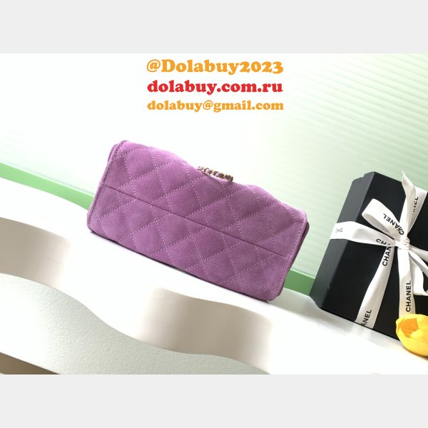 Best CC AS5631 25 Hobo Metallic Grained Calfskin Bag