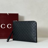 Gucci AAA+ 1:1 850223 Black GG Emblem Pouch Bag
