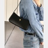 Celine Tina Shoulder Shiny Black Calfskin 123053 Bag