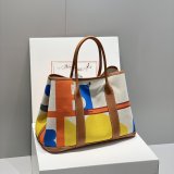 Luxury Hermes garden Party Bag Canvas 36cm