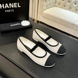 CC Mary Janes Suede Kidskin-Grosgrain Flat