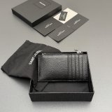 Saint Laurent CASSANDRE MATELASSE FRAGMENTS CARD CASE IN GRAIN LEATHER