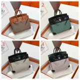 Luxury Hermes Birkin handmade Stiching Handbags Swift Leather 25CM