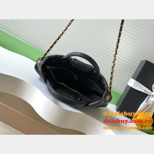 7 Star Mini Bow Velvet-effect Nylon Shopping AS5849 Bag