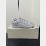 Women Super-Star in silver glitter with ice-gray suede star