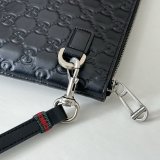 Gucci AAA+ 1:1 850223 Black GG Emblem Pouch Bag