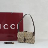 Gucci AAA+ 867156 Jackie Small Shoulder Black/Sand Bag