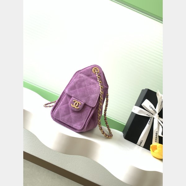 Best CC AS5631 25 Hobo Metallic Grained Calfskin Bag