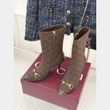Gucci Horsebit GG Supreme canvas ankle boots