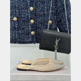 JIMMY CHOO crystal-embellished mesh mules