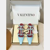 Valentino Rockstud Court Shoes In Kid Leather 40MM