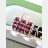 Top Quality Tweed Shearling Lambskin Shopping AS5688 & AS5689 Bag