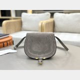 Marcie saddle bag in suede leather
