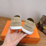 Hermes Job loafer women and Men suede shoes