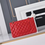 Top Quality CC 25cm Flap Handbags Lambskin