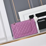 Top Quality CC 25cm Flap Handbags Caviar leather