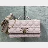 Christian Dior My 0502  Mini Soupir Pink Cannage Lambskin Bag