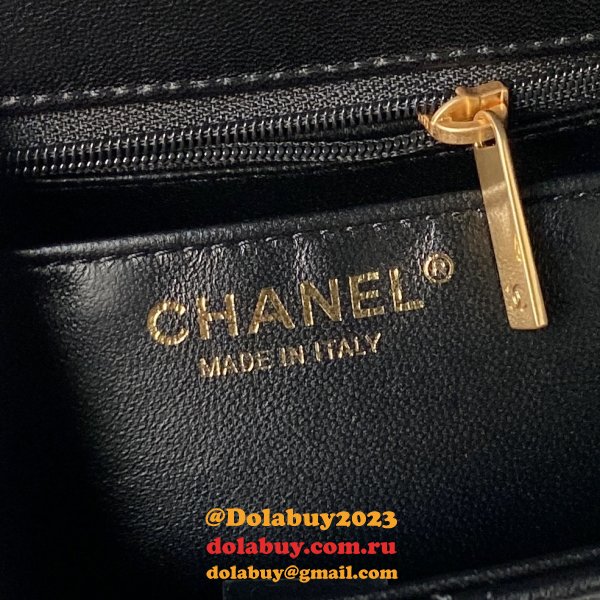 Top Mini Flap Quality AS5813 Black Bag