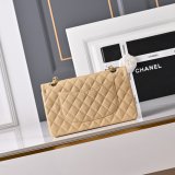 Top Quality CC 25cm Flap Handbags Caviar leather