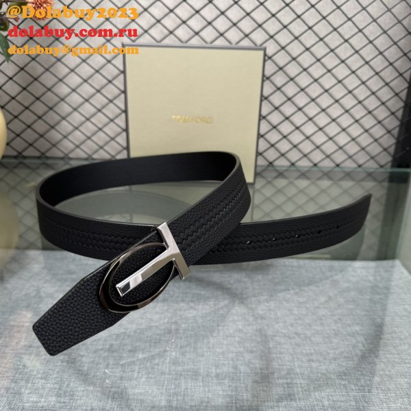 Classic TOM FORD G-Pattern Leather Belt 38MM
