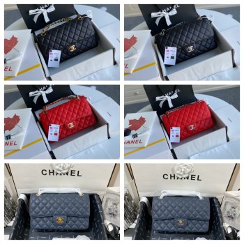 Wholesale Perfect CC Flap Caviar Leather Handbag 25cm