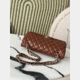 Top Quality CC Flap Lambskin Camel handbag 25cm