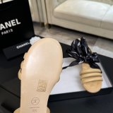 CC 26 Lambskin And Silk Flat Sandals