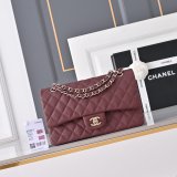 Top Quality CC 25cm Flap Handbags Caviar leather