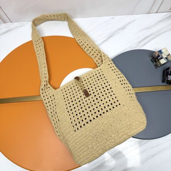 Ysl Crochet Raffia Hobo Bag