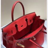 Hermes Birkin Togo leather Handbags Red 35CM