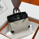 Luxury Hermes Birkin handmade Stiching Handbags Swift Leather 25CM