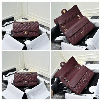 TOP CC Classical 25cm Flap 1112 Caviar leather Handbags