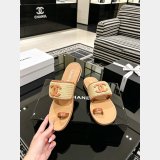2026 CC Raffia & Lambskin Mules