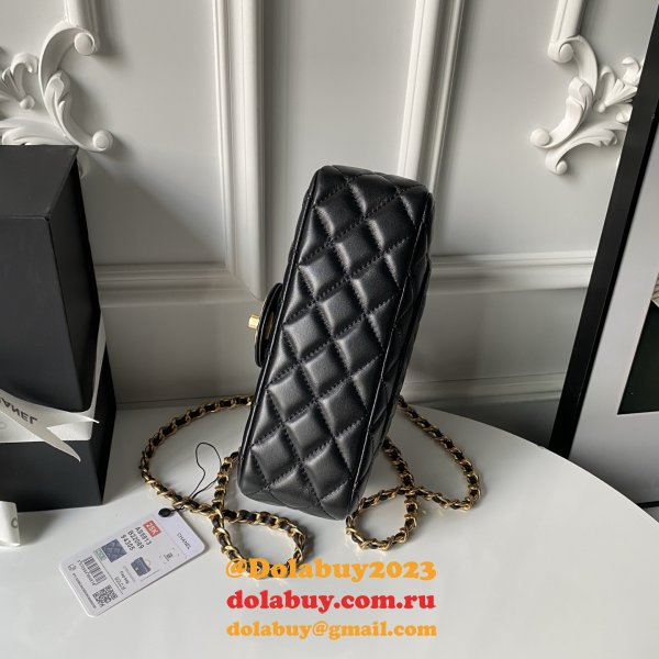 Top Mini Flap Quality AS5813 Black Bag