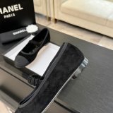 CC Mary Janes Suede Kidskin-Grosgrain Flat