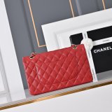 Top Quality CC 25cm Flap Handbags Caviar leather