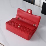 Top Quality CC 25cm Flap Handbags Lambskin