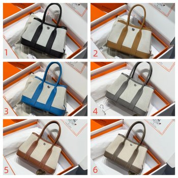 Top Quality Hermes human handmade stiching Garden Party Bag 23cm
