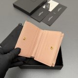 Saint Laurent MATELASSE compact zip around wallet