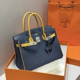 Hermes Birkin 35cm Togo leather Color blocking Handbags