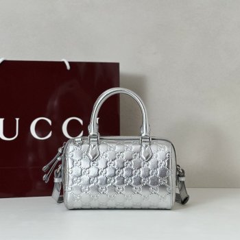Gucci Fashion 848889 GG Emblem Small Boston Bag