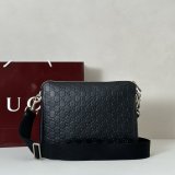 Gucci GG Emblem Medium Crossbody Luxury 850214 Black Bag
