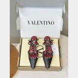 Valentino Rockstud Court Shoes In Kid Leather 40MM