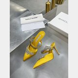 Manolo Blahnik LURUM Satin Crystal Embellished Mules