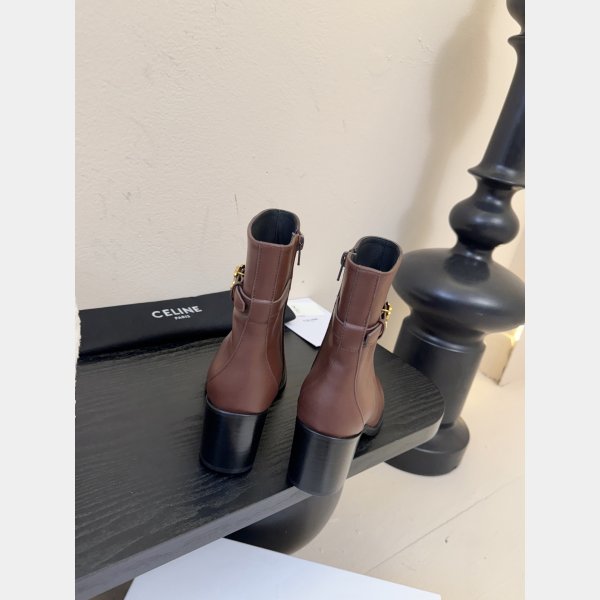 CELINE GARANCE TRIOMPHE STRAP BOOT IN CALFSKIN