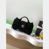 7 Star Mini Bow Velvet-effect Nylon Shopping AS5849 Bag