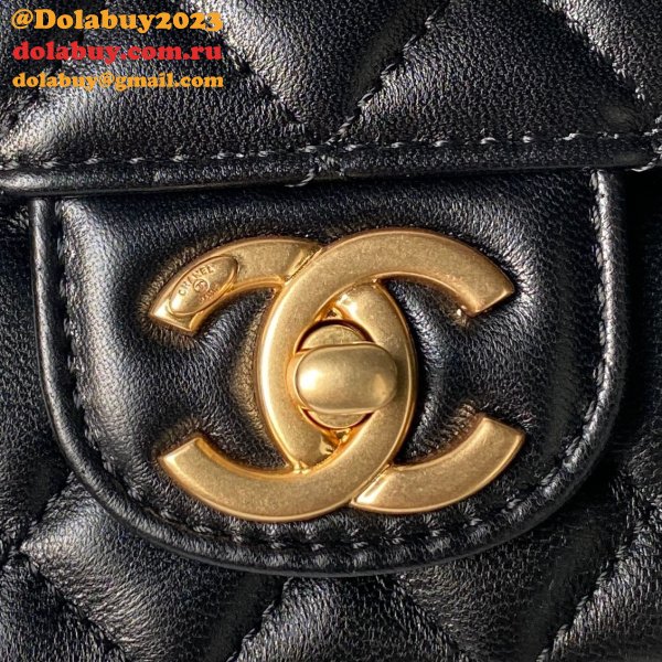 Top Mini Flap Quality AS5813 Black Bag