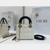 Dior Or Mini Lady Dior Bag with Chain