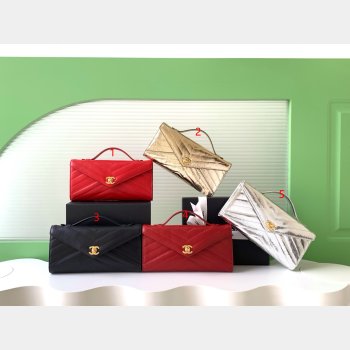 Designer AS6044 Chevron Flap Top Handle Bag